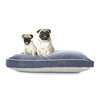 Solid Stonewash Pillow Dog Bed with Removable Cover