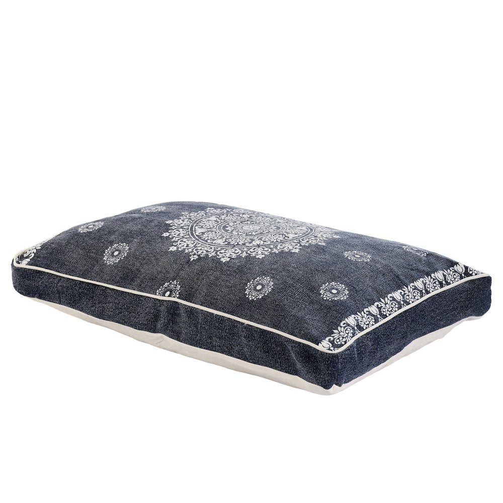 Mandala Stonewash Pillow Dog and Cat Bed With Removable Cover