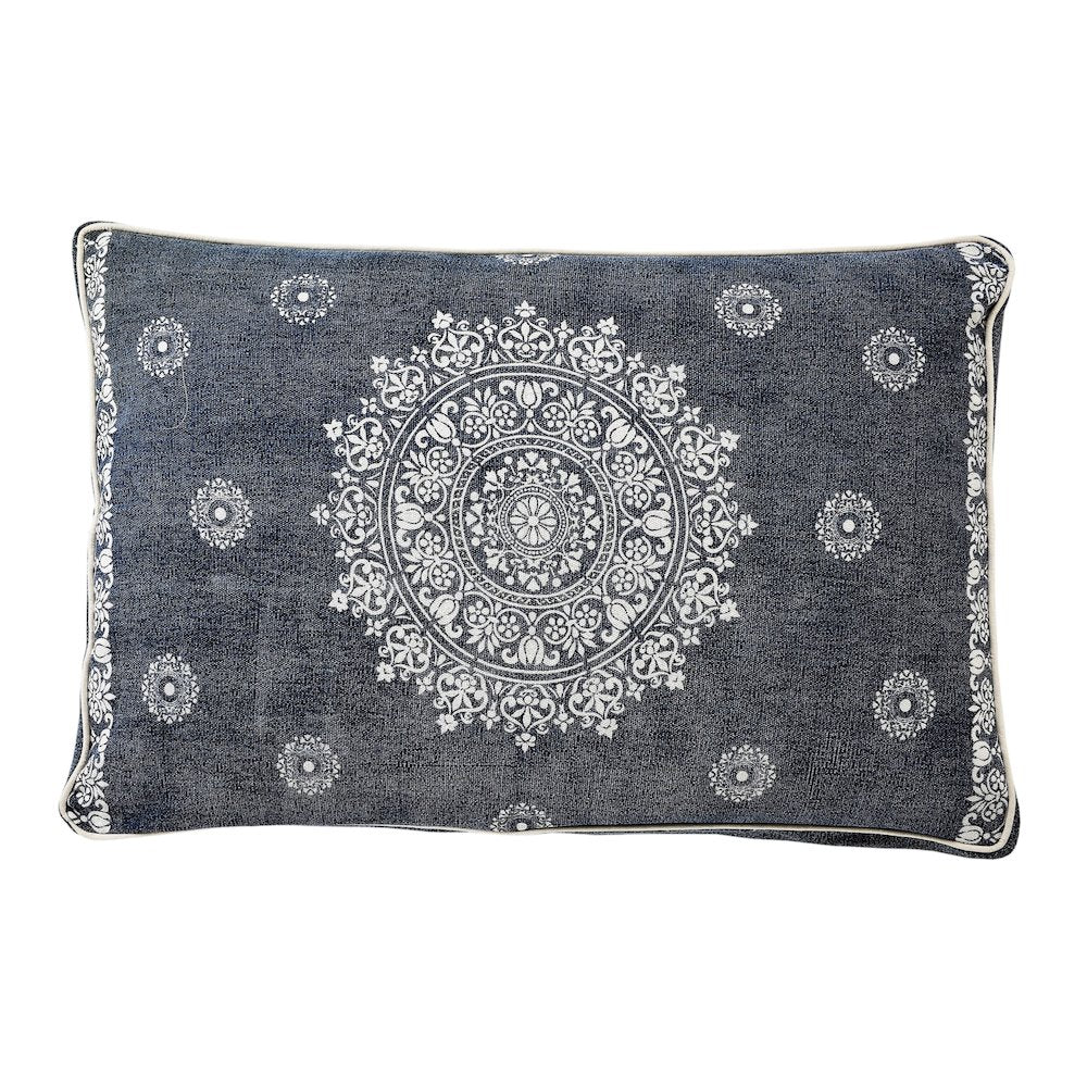 Mandala Stonewash Pillow Dog and Cat Bed With Removable Cover