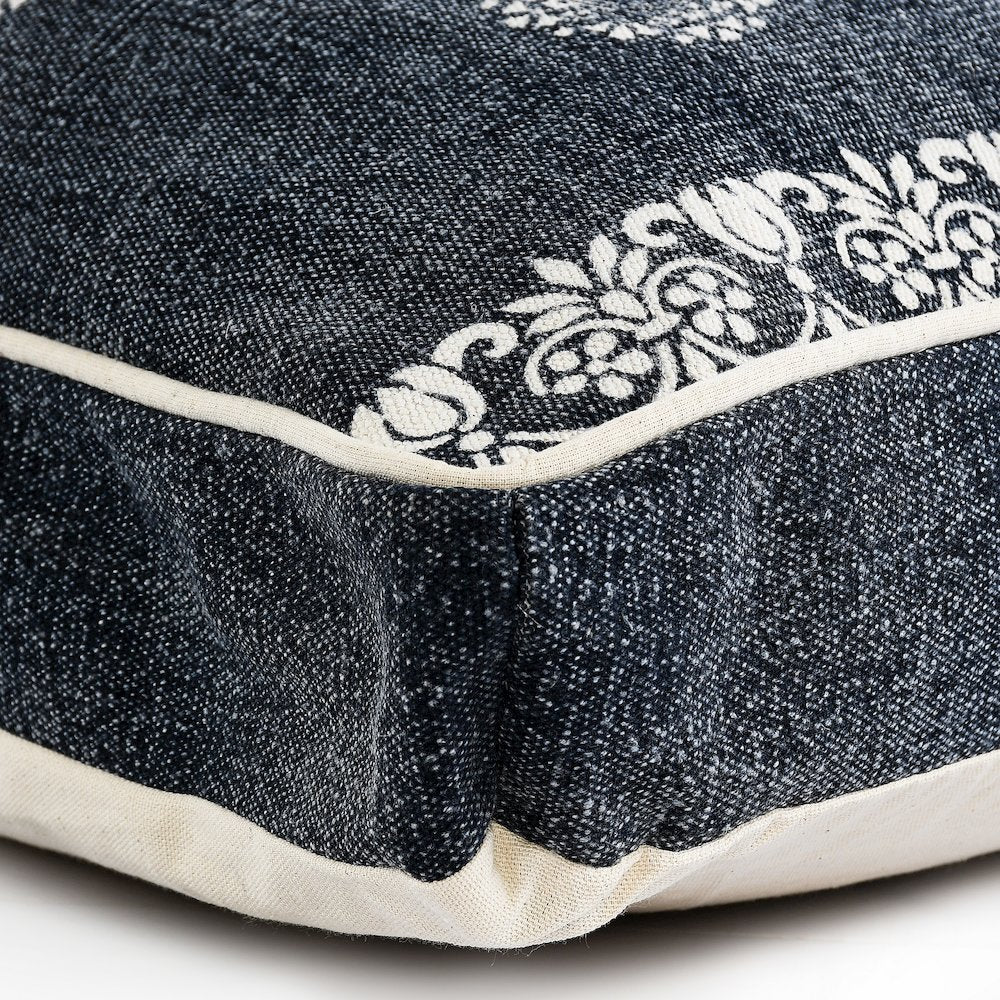 Mandala Stonewash Pillow Dog and Cat Bed With Removable Cover
