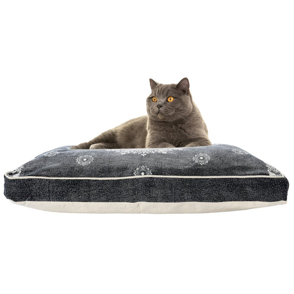 Mandala Stonewash Pillow Dog and Cat Bed With Removable Cover