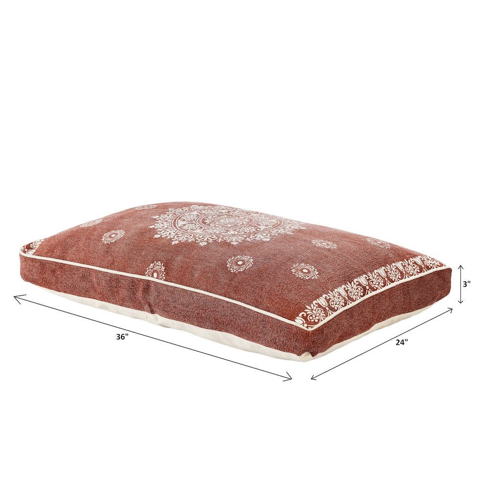 Mandala Stonewash Pillow Dog Bed With Removable Cover