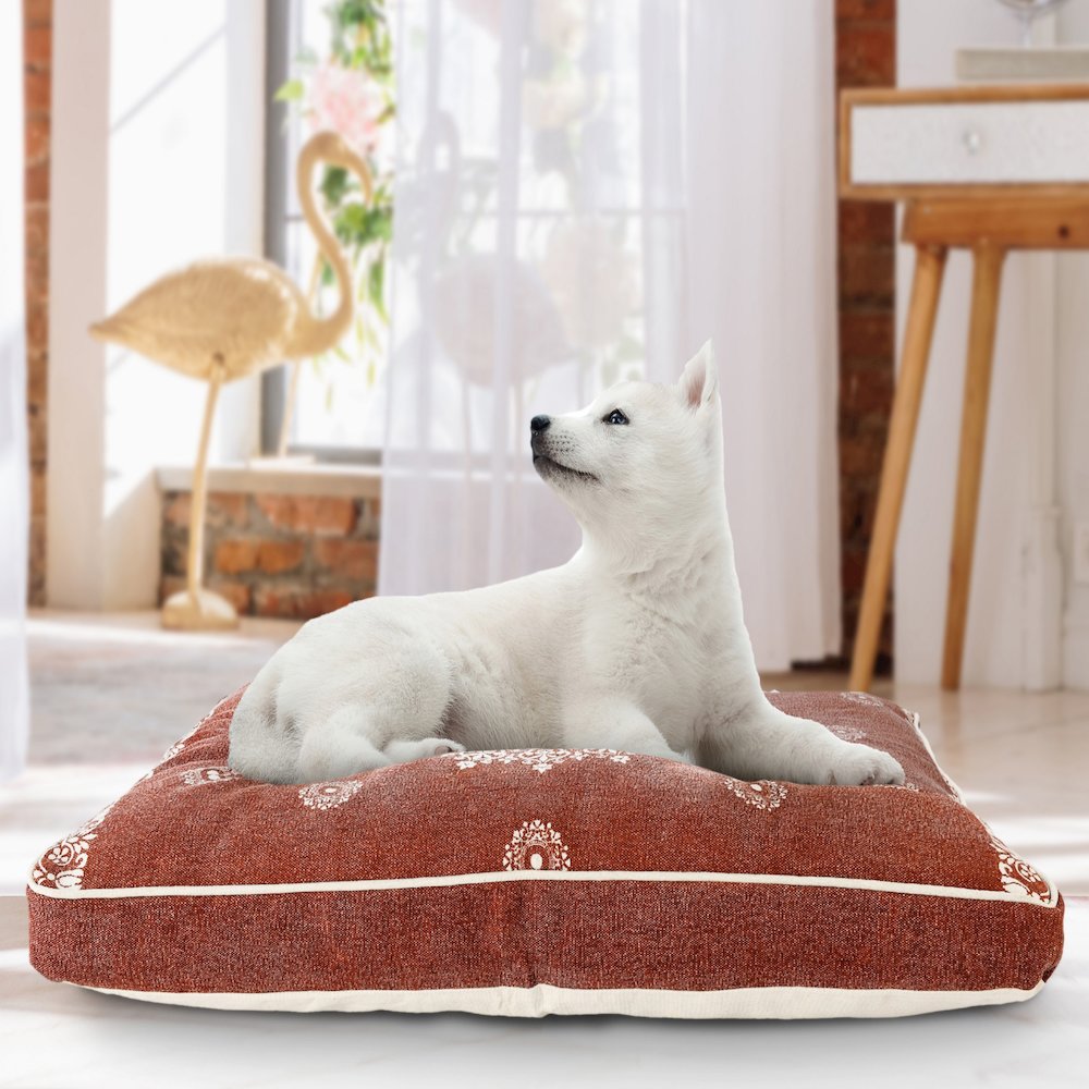 Mandala Stonewash Pillow Dog Bed With Removable Cover
