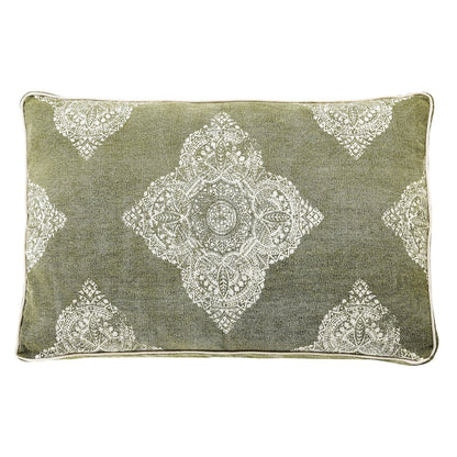 Medallion Stonewash Pillow Dog Bed with Removable Cover