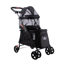 Double Decker Pet Stroller - Black