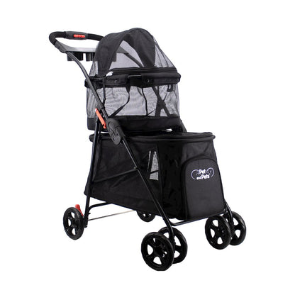 Double Decker Pet Stroller - Black