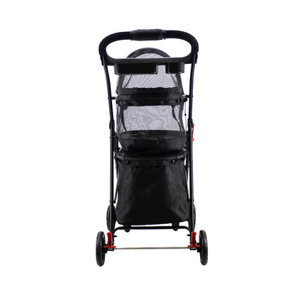 Double Decker Pet Stroller - Black