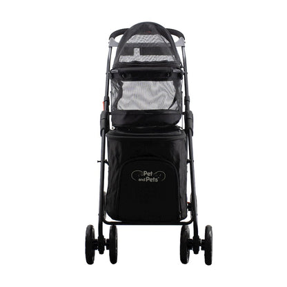 Double Decker Pet Stroller - Black