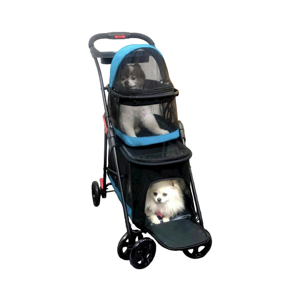 Double Decker Pet Stroller - Turquoise
