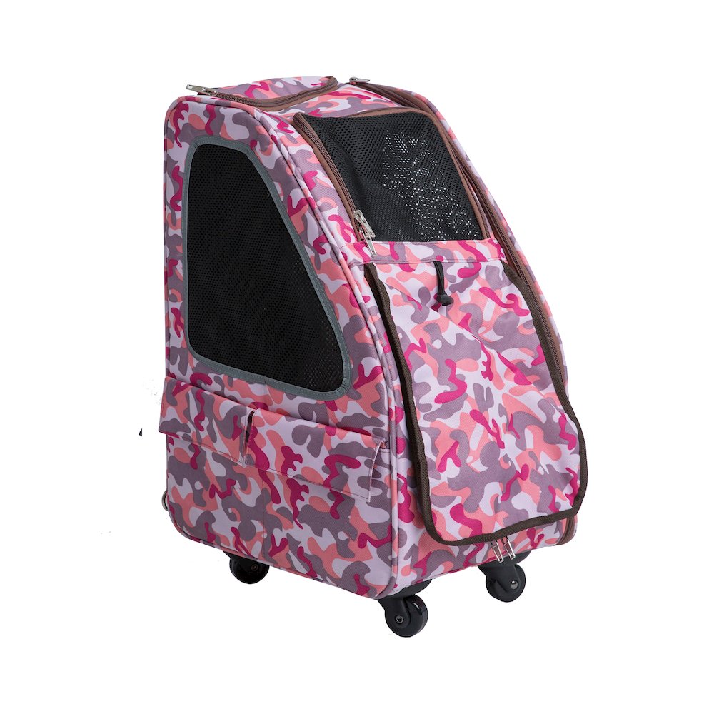 Pink Camo 5-In-1 Pet Carrier