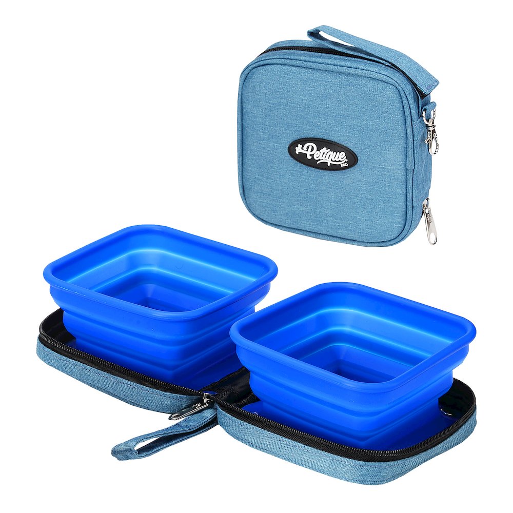 2-In-1 Portabowl Pet Bowl - Blue