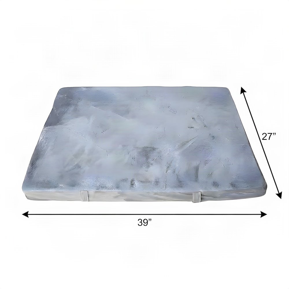 Bison Pets Suede-Upholstered Memory Foam Pet Bed Mat, Sage Green & Gray