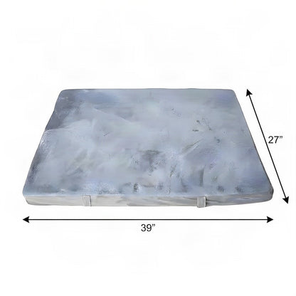 Bison Pets Suede-Upholstered Memory Foam Pet Bed Mat, Sage Green & Gray