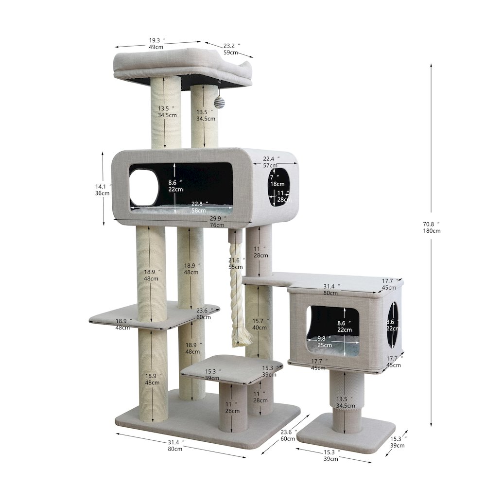 71” Grand Maine Coon Cat Tree – Ontario