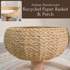 30-in Paper Rope Hand Woven Condo & Perch Cat Tree, Beige