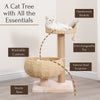30-in Paper Rope Hand Woven Condo & Perch Cat Tree, Beige
