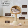 30-in Lookout Cat Tree Bed, Beige