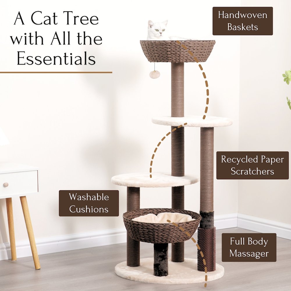 49-in Pharoah Cat Tree, Brown