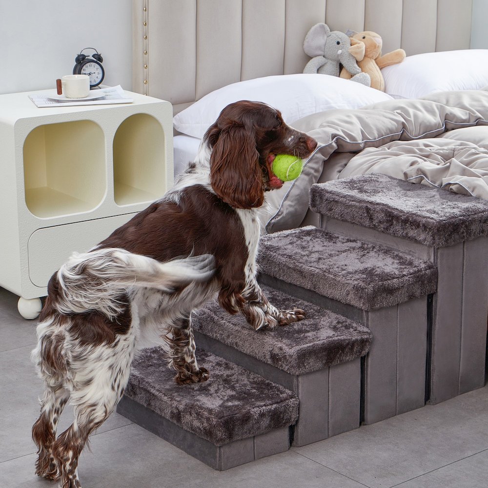 Charcoal 4 Level Pet Stairs