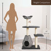 49-in Cat Tree With Recyclable Paper Rope Perch & Condo Lounger, Black & White