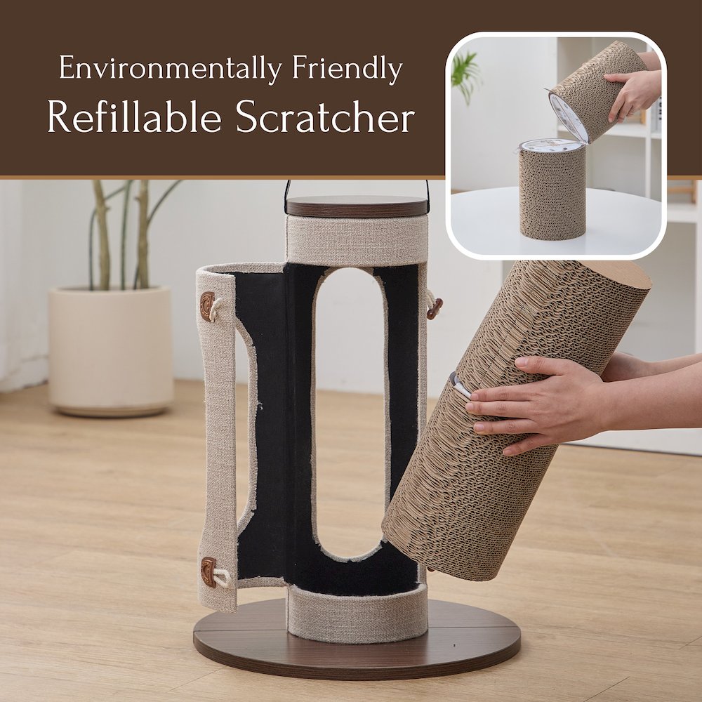Eco-Scratcher Cat Scratching Board with Replaceable Recycled Insert