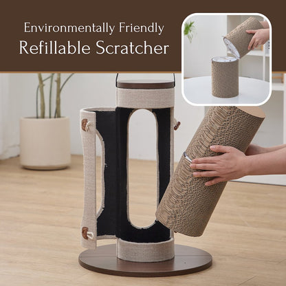 Eco-Scratcher Cat Scratching Board with Replaceable Recycled Insert