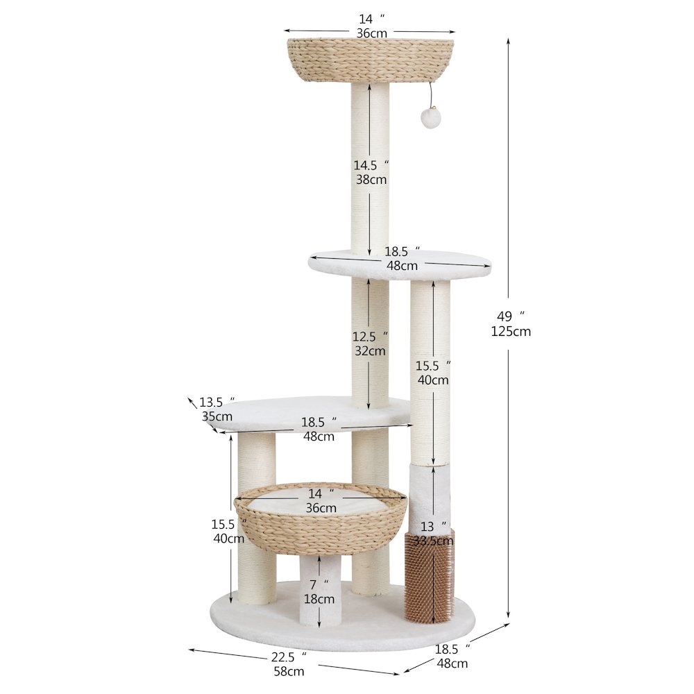 Boho Chic Style Handwoven 5-Level Cat Tree