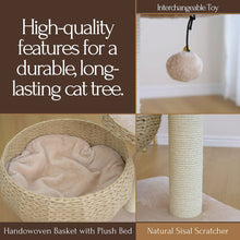 23-in Paper Rope Hand Woven Condo & Perch Cat Tree, Natural