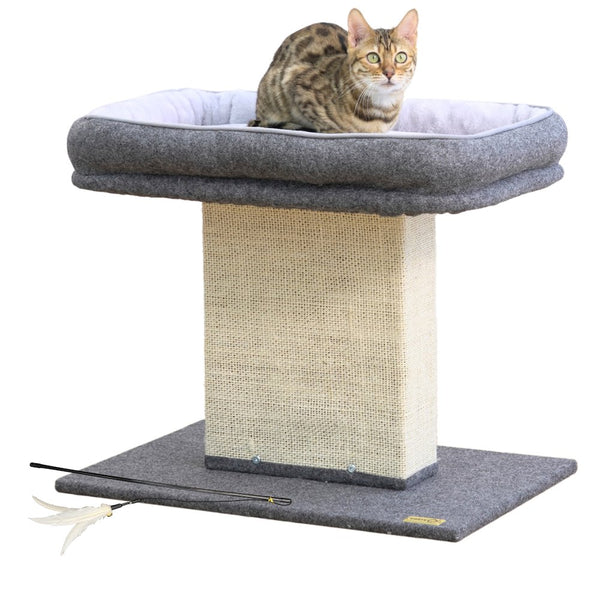 Mellow 2-Level 19" Cat Perch with Replaceable Parts, Washable Bed