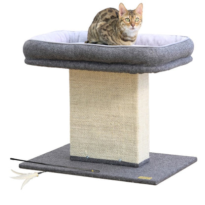 Mellow 2-Level 19" Cat Perch with Replaceable Parts, Washable Bed