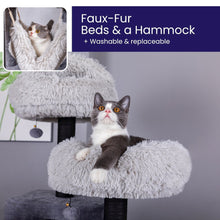 Bradbury 7-Level 62.5” Modern Cat Tree with Replaceable Parts, Washable Beds
