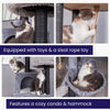 Bradbury 7-Level 62.5” Modern Cat Tree with Replaceable Parts, Washable Beds