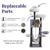 Bradbury 7-Level 62.5” Modern Cat Tree with Replaceable Parts, Washable Beds
