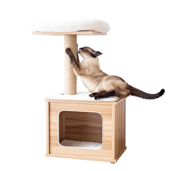 Cedar 3-Level 29.7" Cat Tree for Small Cats & Kittens with Replaceable Parts