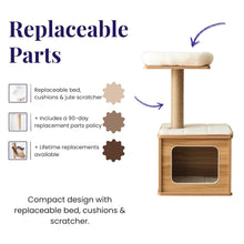 Cedar 3-Level 29.7" Cat Tree for Small Cats & Kittens with Replaceable Parts
