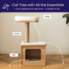 Cedar 3-Level 29.7" Cat Tree for Small Cats & Kittens with Replaceable Parts