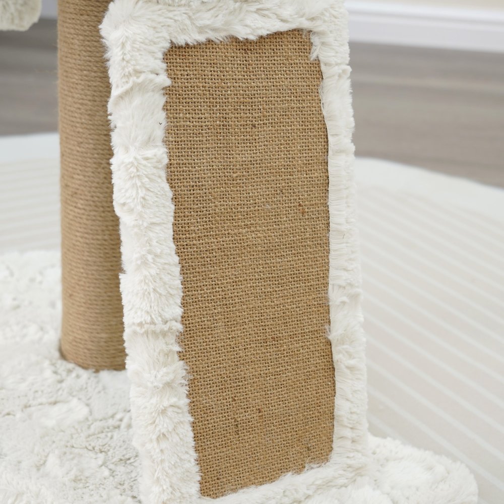 Minimalistic Fished Shaped Cat Perch - 28"H, 2 Level, Medium, Space Needle
