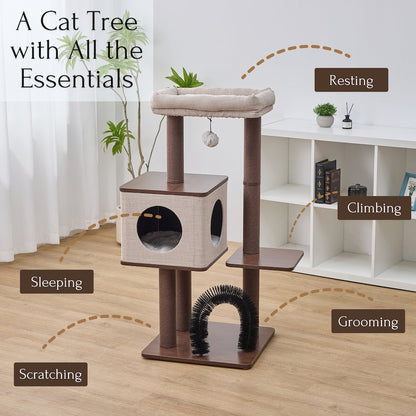 Elevate 2.0 Cat Tree, Brown & Grey