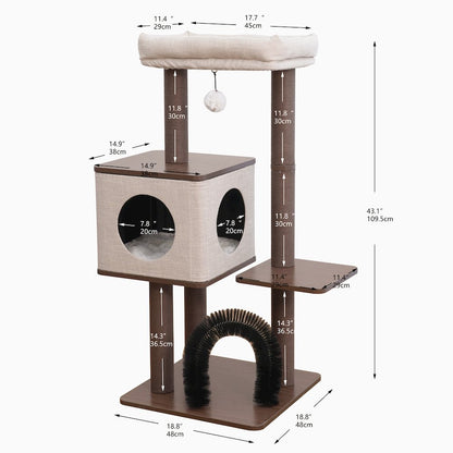 Elevate 2.0 Cat Tree, Brown & Grey