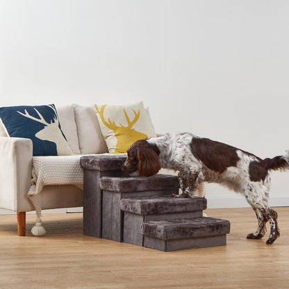 Charcoal 4 Level Pet Stairs