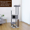 54-in Grayson Industrial Modern Cat Tree, Grey