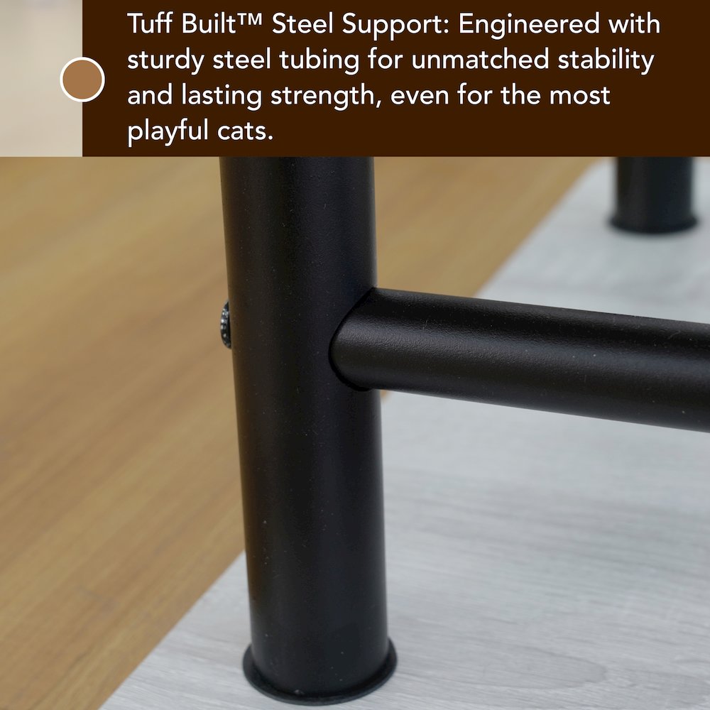 54-in Grayson Industrial Modern Cat Tree, Grey