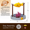 Grilled Fish Toy Slow Feeder and Treat Dispenser with Rotating Fish