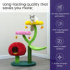 Gum Drop 4-Level 39.5” Mushroom Cat Tree with a Replceable Scratcher