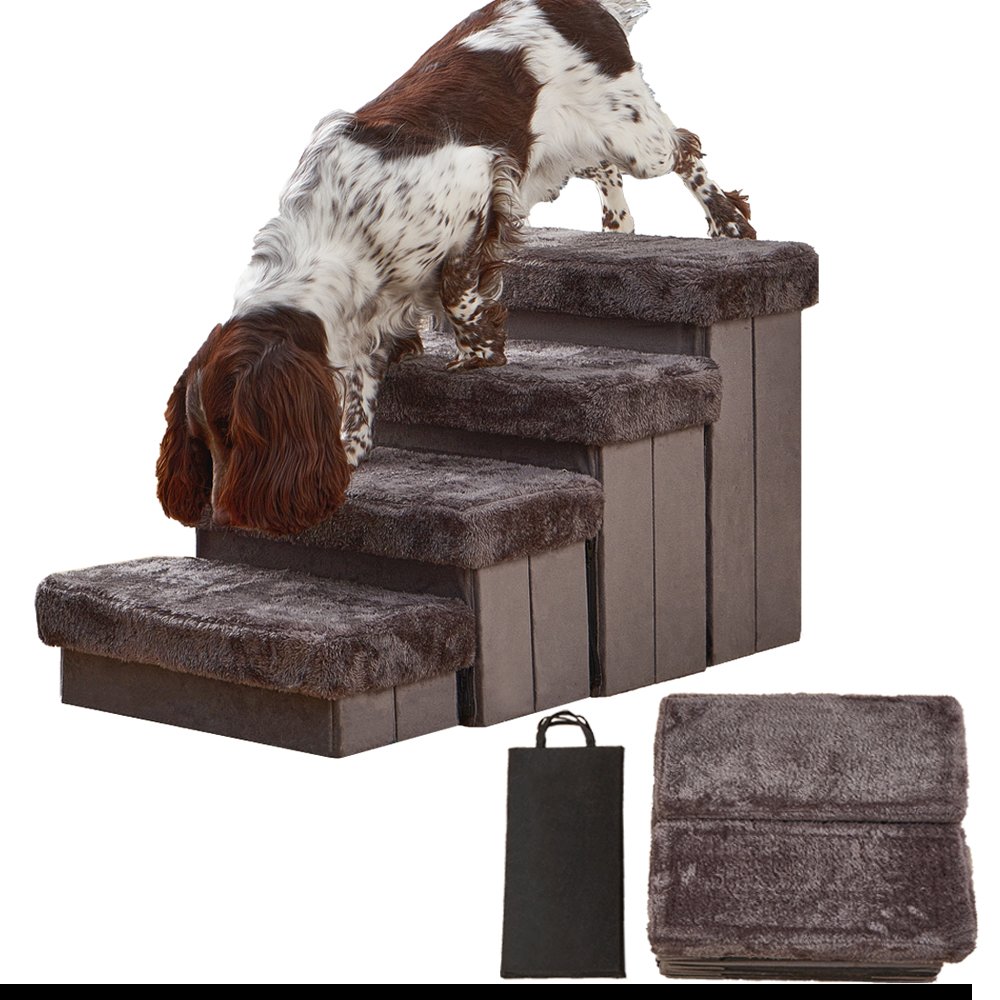 Charcoal 4 Level Pet Stairs