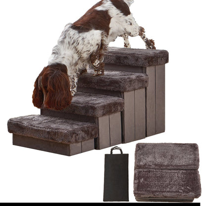 Charcoal 4 Level Pet Stairs