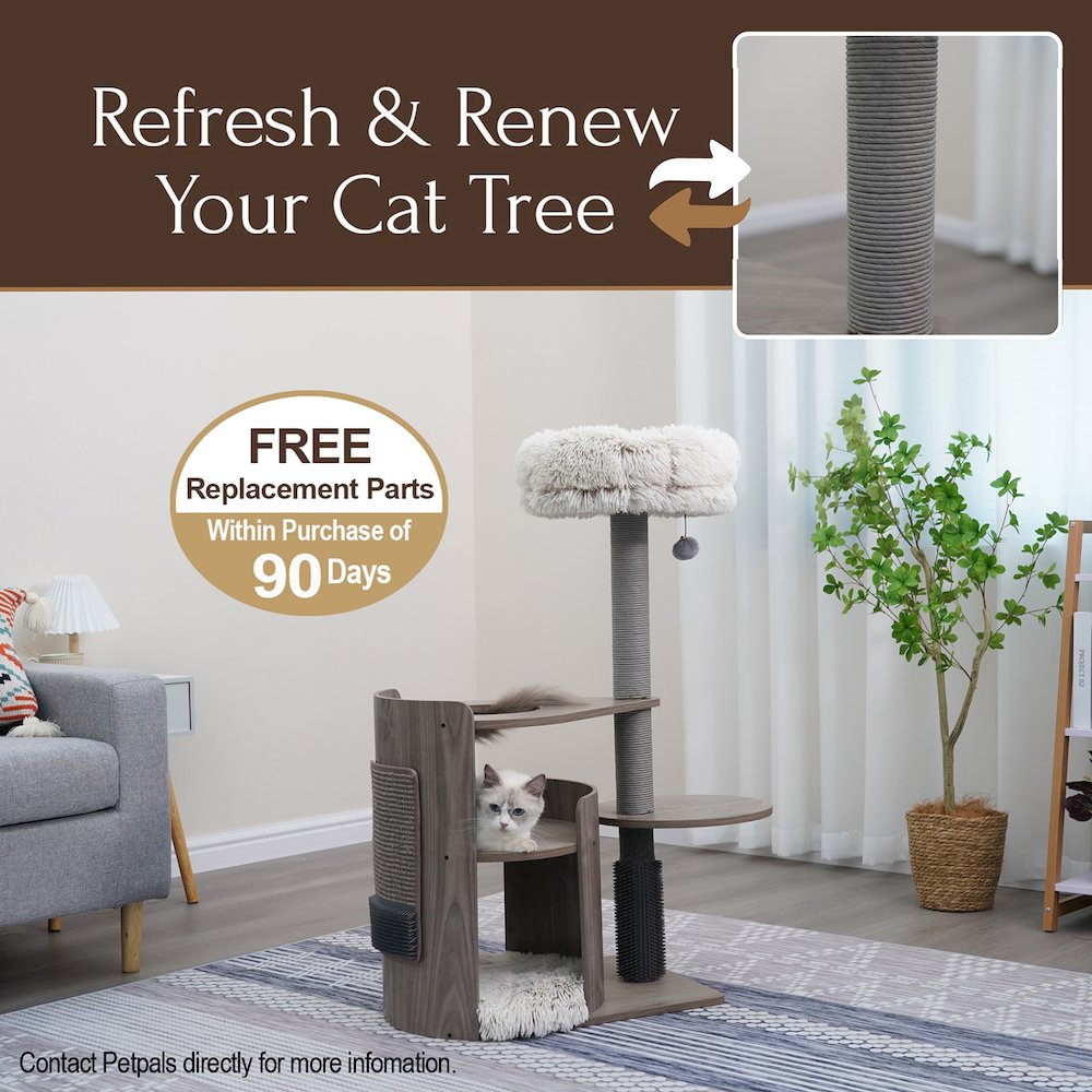 42-in Cullen Mid-Century Modern Cat Tree