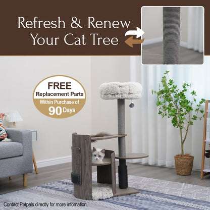 42-in Cullen Mid-Century Modern Cat Tree