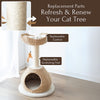29-in Walk Up Paper Rope Condo & Perch With Sisal Post Cat Tree, Tan & Cream