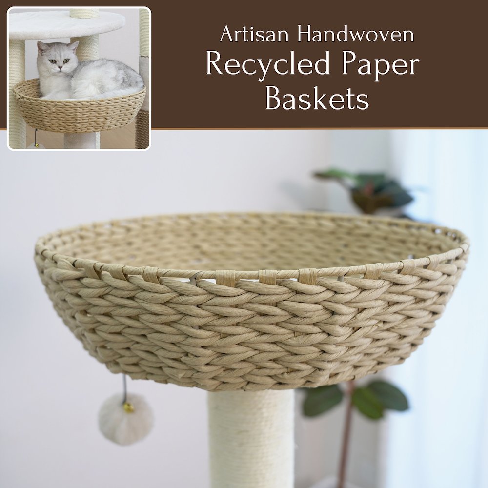 Boho Chic Style Handwoven 5-Level Cat Tree